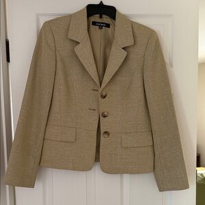 Le Suit Beige Textured Blazer